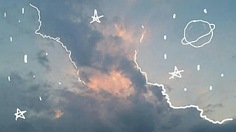 Sky Stars Drawing Tumblr, HD wallpaper