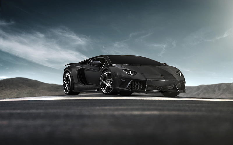 Lamborghini Full Black, lamborghini, carros, black, HD wallpaper