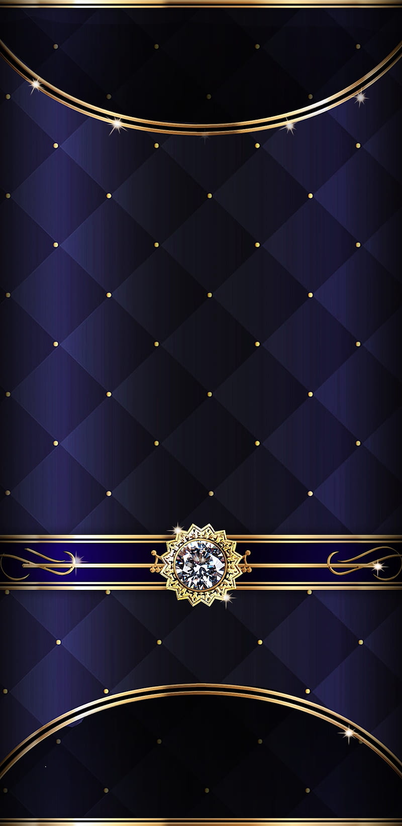 Elegant Diamond, bonito, blue, diamond, elegant, gold, golden, pretty, royal, HD phone wallpaper