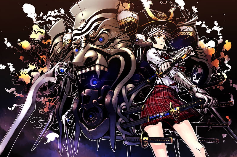 Kawazu, girl, future, anime, robot, HD wallpaper