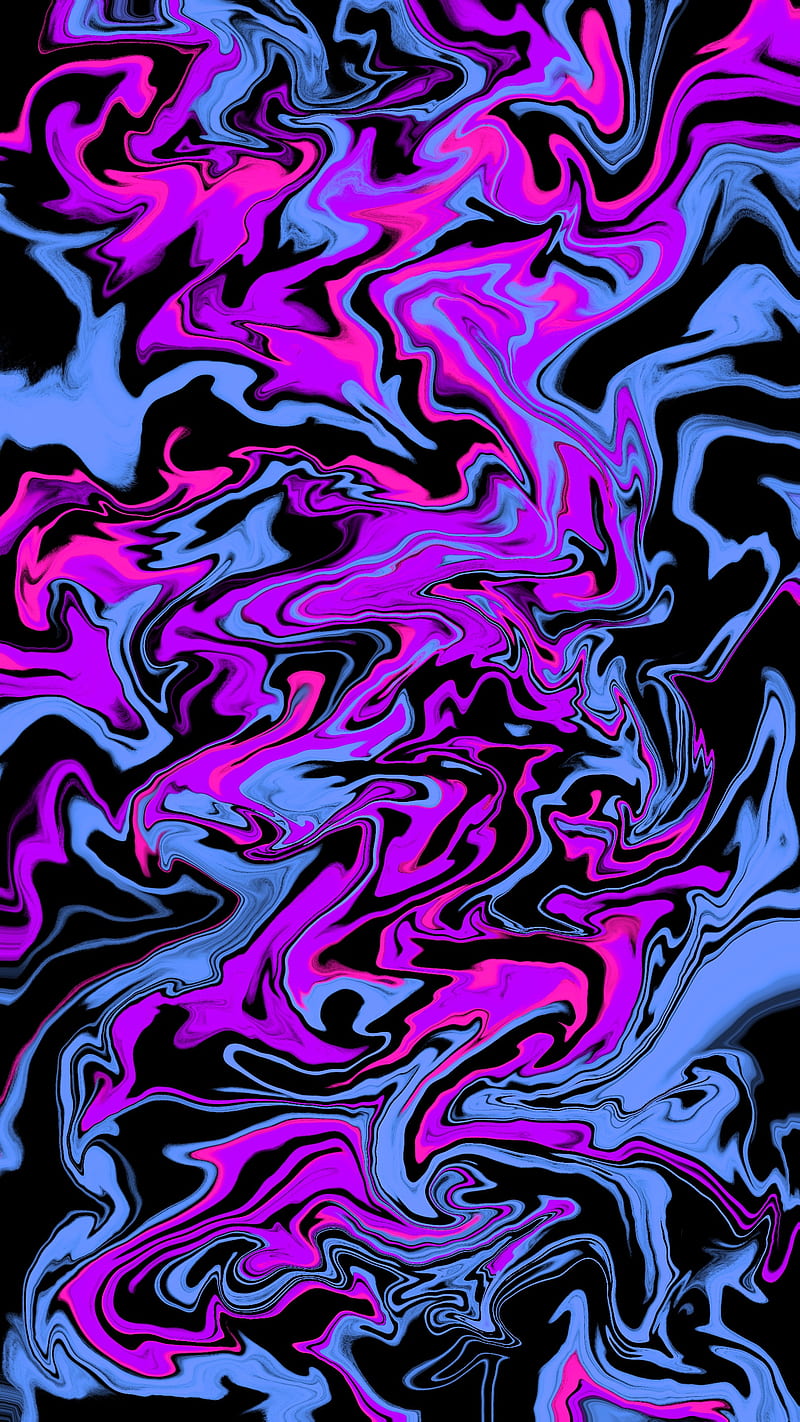 black and purple, abstract, fluid liquid, pattern, texture, water, watercolor, HD phone wallpaper