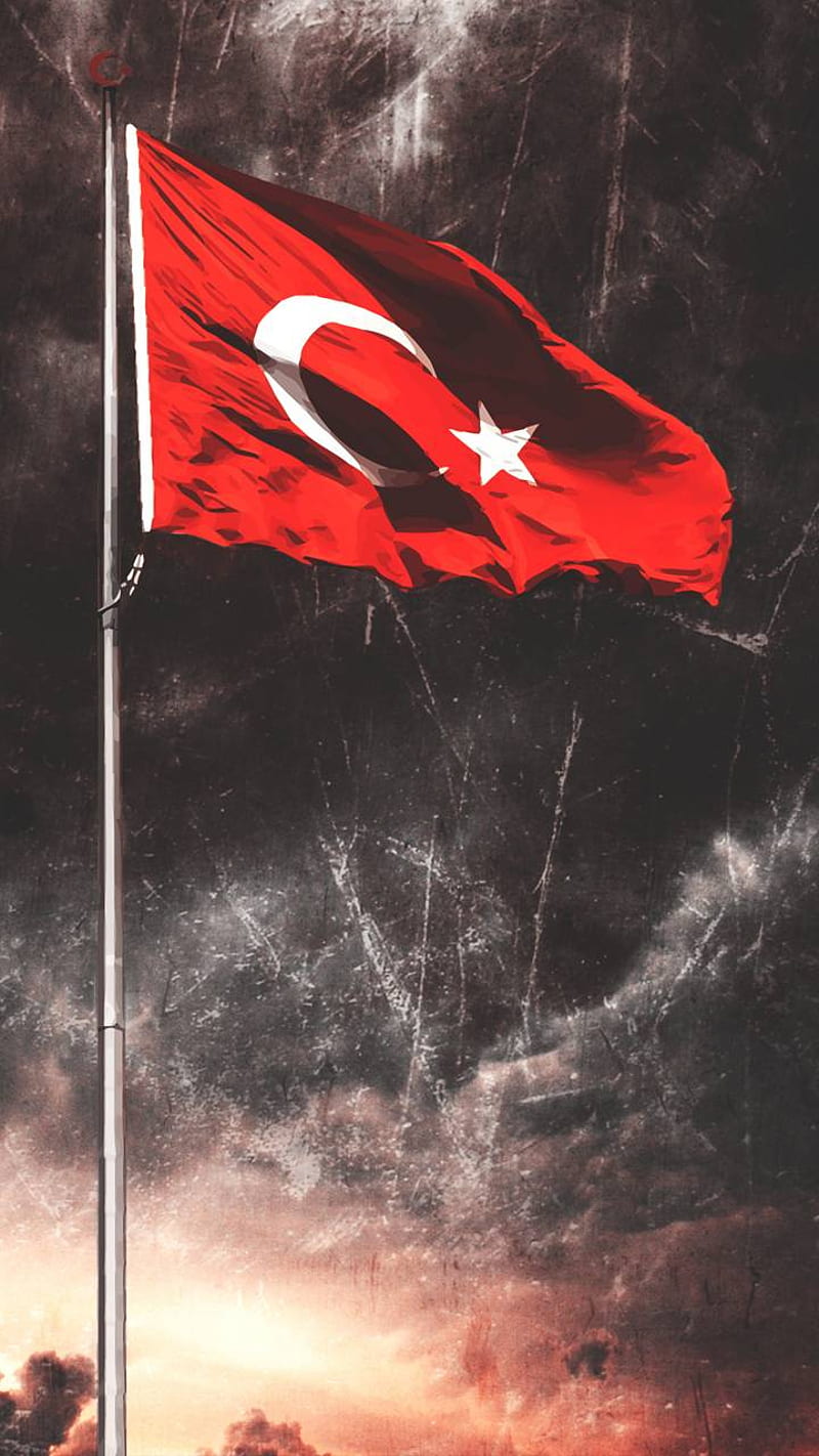 Turk Bayragi, flag, turkey, turkiye, HD phone wallpaper