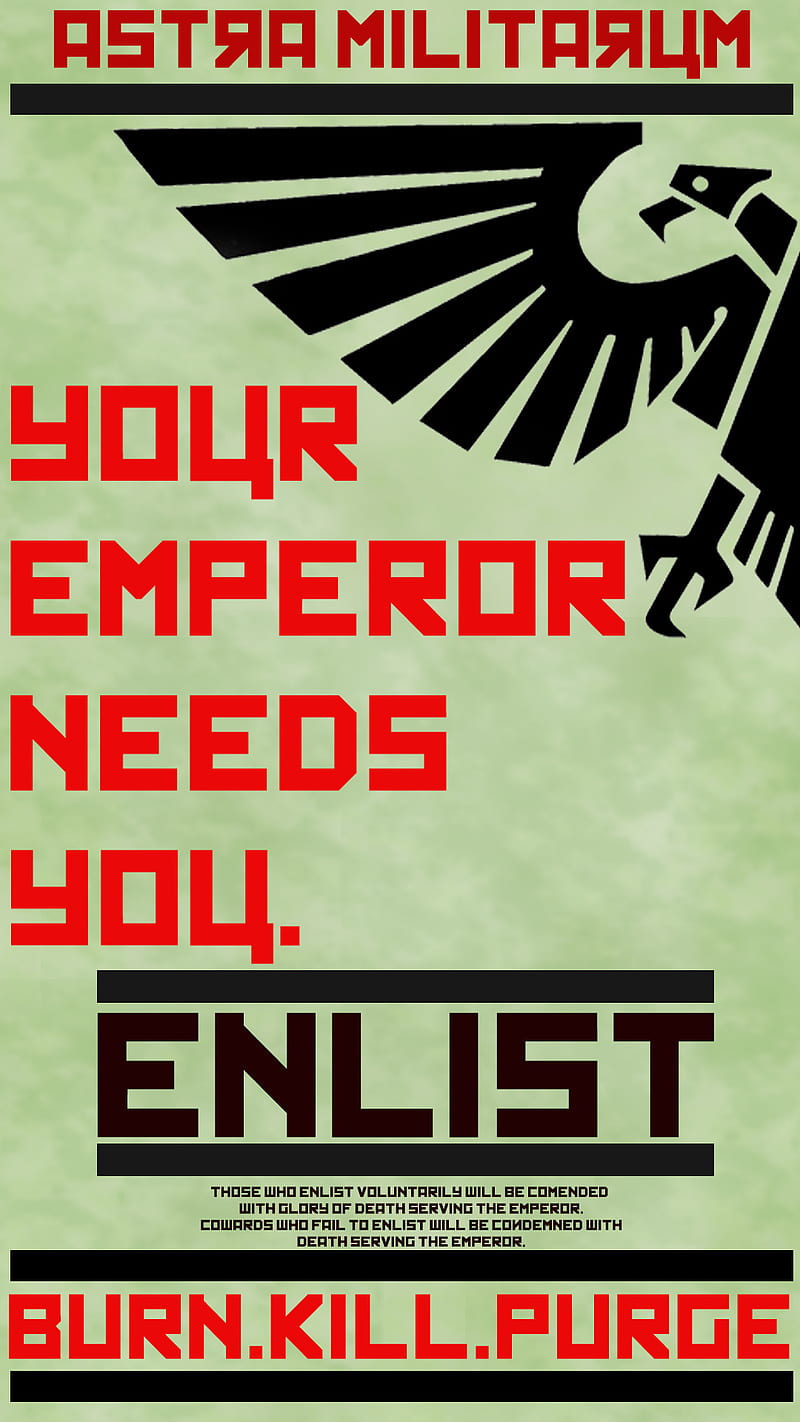 enlist, imperial guard, warhammer, HD phone wallpaper