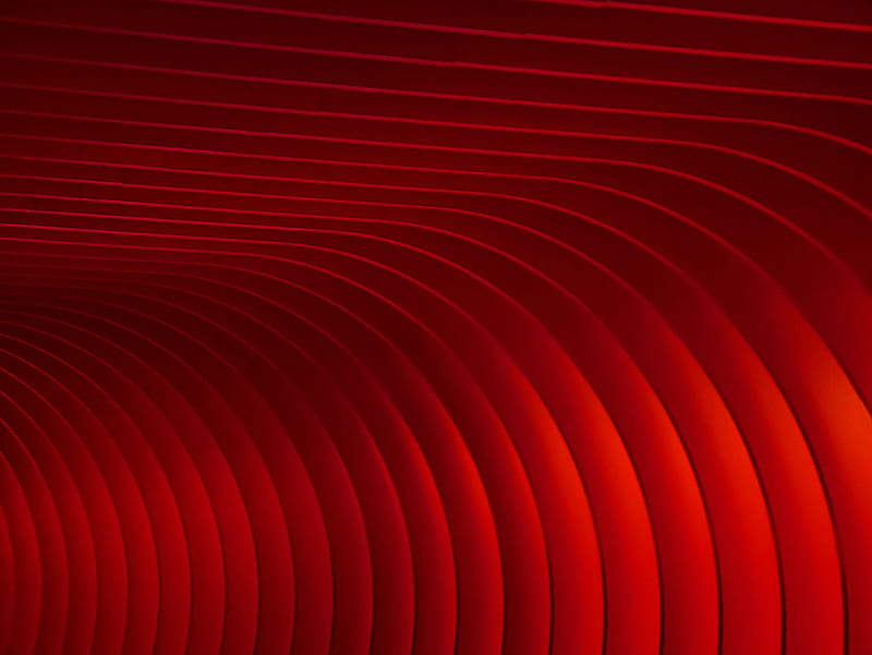 wavy, ribbed, surface, red, HD wallpaper