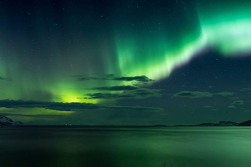 Green Aurora Boreali , northern-lights, nature, aurora, HD wallpaper