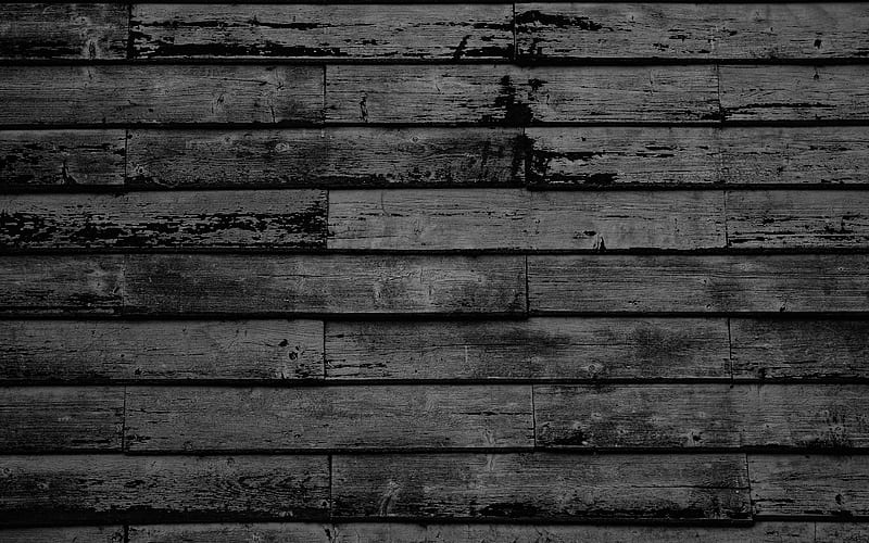 black wooden wall wooden background, black wooden boards, wooden texture, black background, HD wallpaper