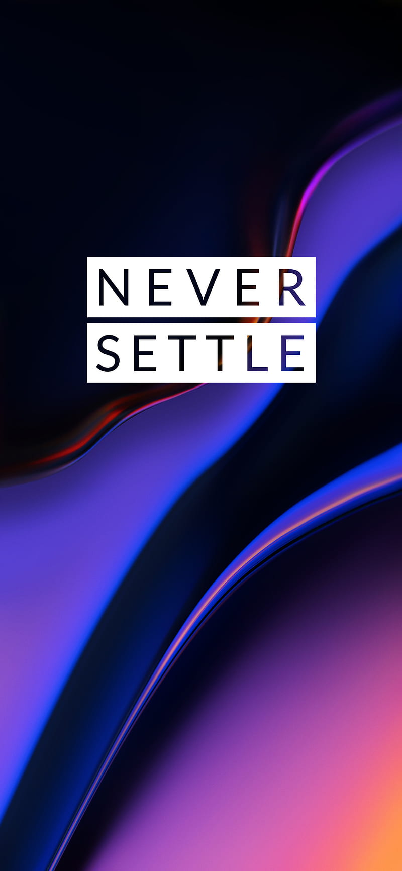 OnePlus 6T - NS3, neversettle, android , blue, red, logo, HD phone wallpaper