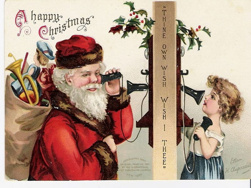 Happy Christmas, Christmas, Santa Claus, Winter, HD wallpaper | Peakpx