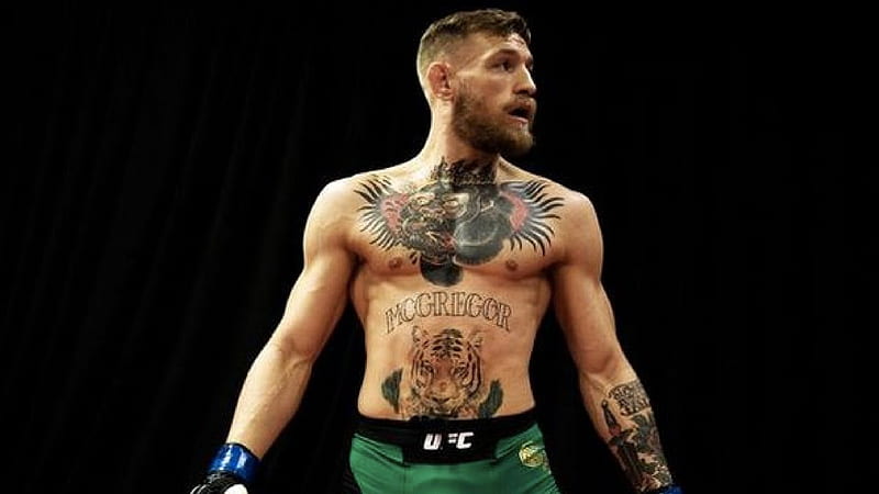Conor McGregor With Tattoos Standing In Black Background Conor McGregor, HD wallpaper
