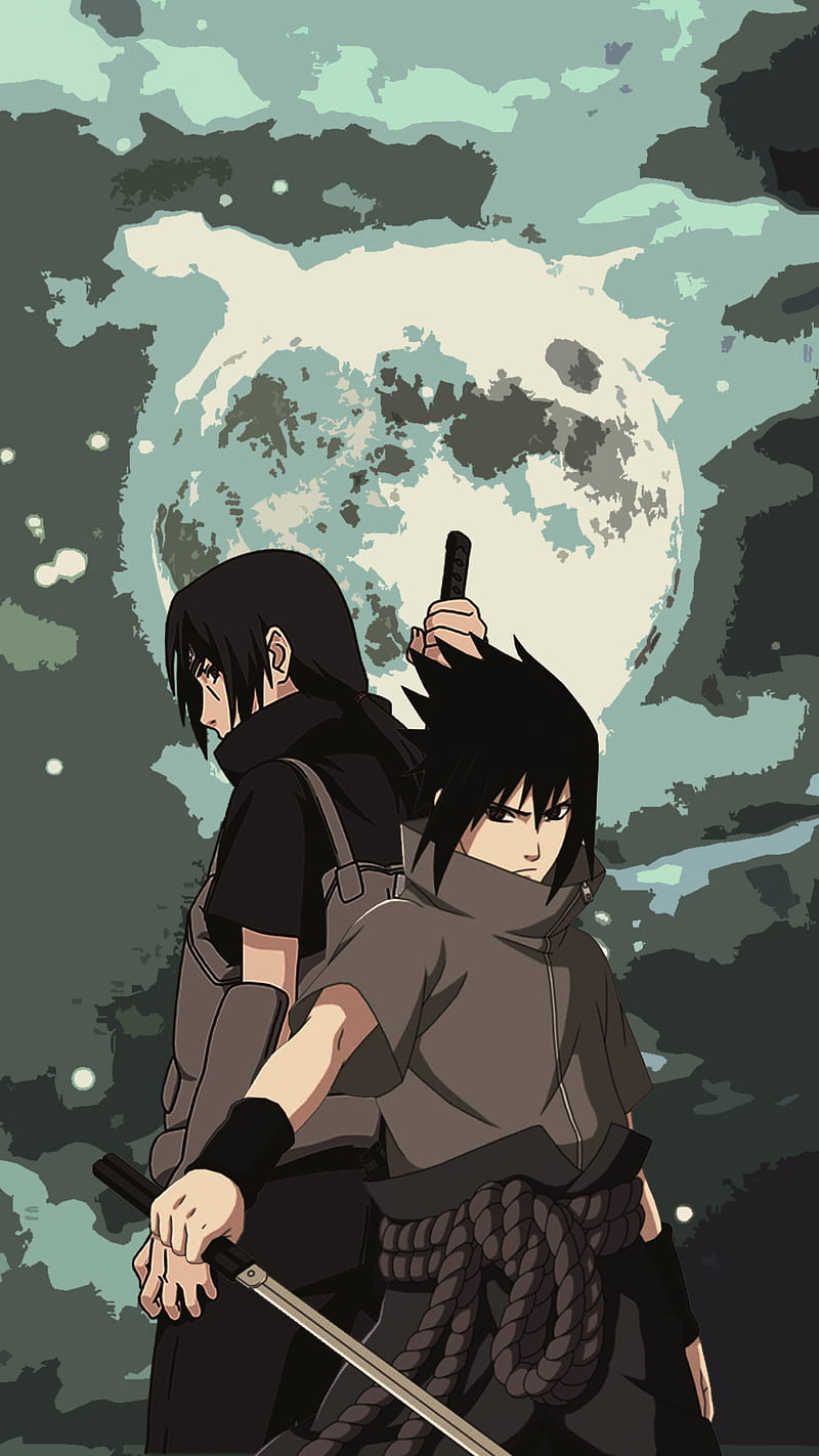 Uchiha, Anime, Sasuke, Sharigan, Naruto, Itachi, Brohers, Manga, Mangekyo, HD phone wallpaper