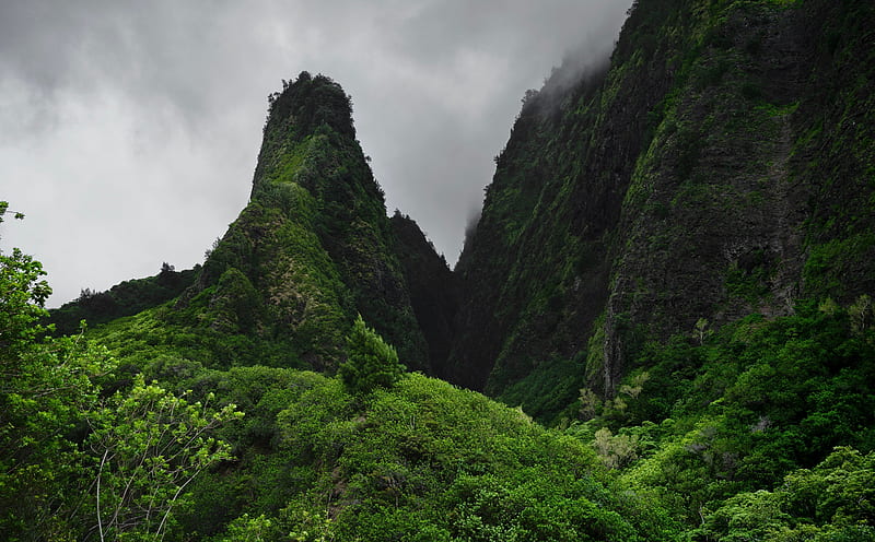 Iao Valley, Maui, Landscape Ultra, Travel, Islands, Nature, Green, Trees, background, Hawaii, Lush, environment, Natural, visit, unitedstates, landmark, aesthetic, IaoValley, West Maui, TouristLocation, HD wallpaper