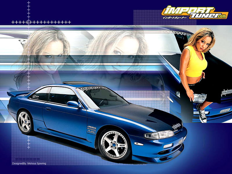 Model-Nissan, import, babe, model, blue, HD wallpaper