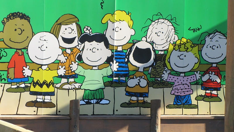 Peanuts gang, Charlie Brown, Kings island 2014, Pigpen, 1600x900, Lucy, HD wallpaper