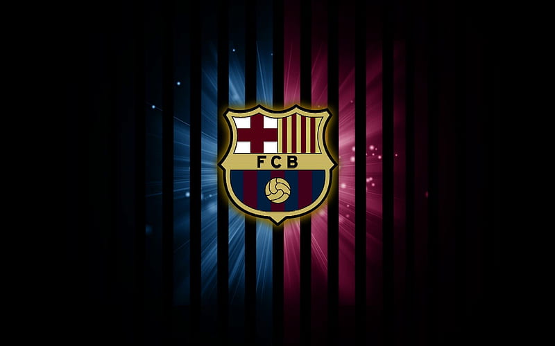 FC Barcelona, logo, FCB, darkness, La Liga, Barca, Barcelona, HD wallpaper