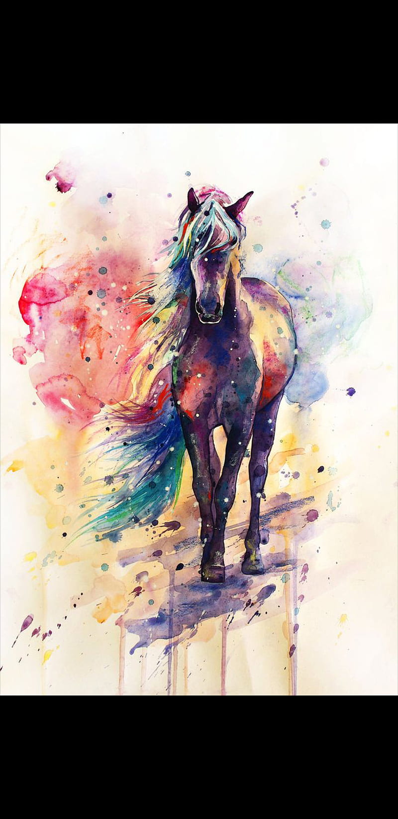 Watercolor horse, horse, watercolor, HD phone wallpaper