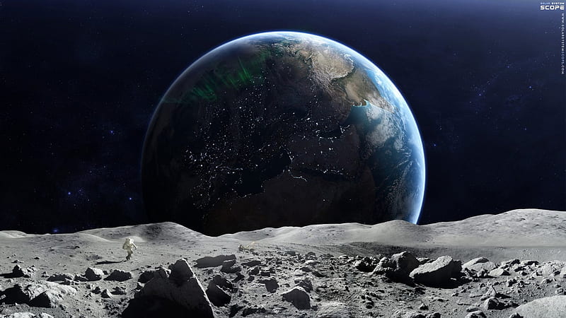 Terra, moon, earth, space, astronomy, HD wallpaper