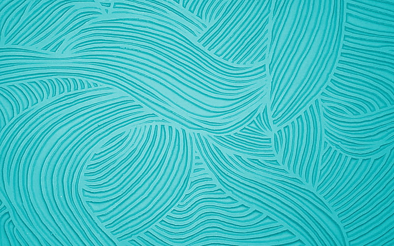 blue plaster texture, blue lines background, blue stone texture, waves texture, HD wallpaper