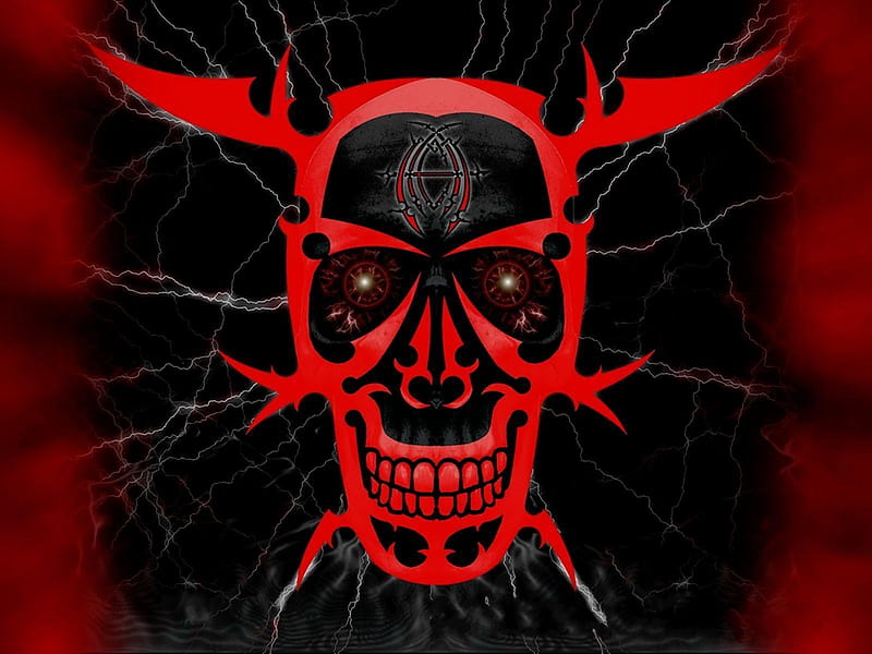 Evil Demon Skulls, Demon 3D, HD wallpaper