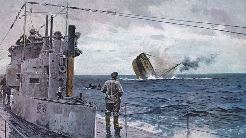 U-53 1917, submarine, sinking, ship, u 53, HD wallpaper | Peakpx