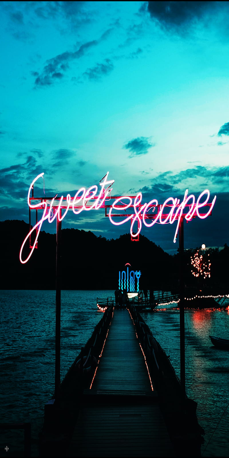 Summer Island, caribbean, escape, holidays, lights, neon, sweet, vacation, HD phone wallpaper