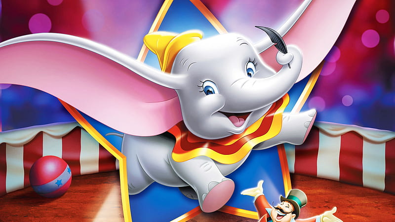 Dumbo, red, movie, elephant, animation, pink, blue, disney, HD wallpaper |  Peakpx