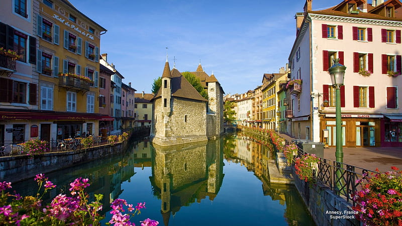 Annecy, France, France, Europe, medieval, Canal, HD wallpaper