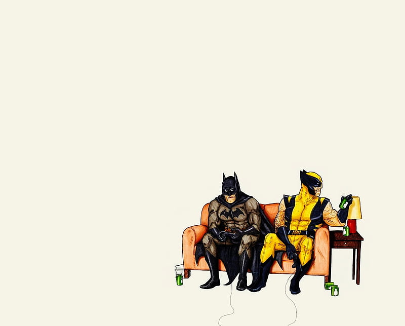 Batman Comic, bat man, beer, funny, game, ps, HD wallpaper
