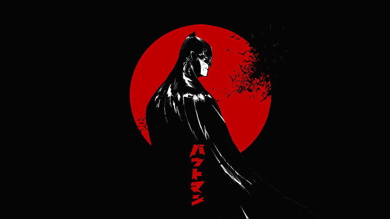 Dark Red Batman 2020, batman, superheroes, artwork, artist, artstation, HD wallpaper