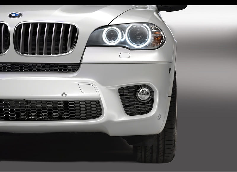 2011 BMW X5 M Sport Package - Lights On - Front Angle View , car, HD wallpaper