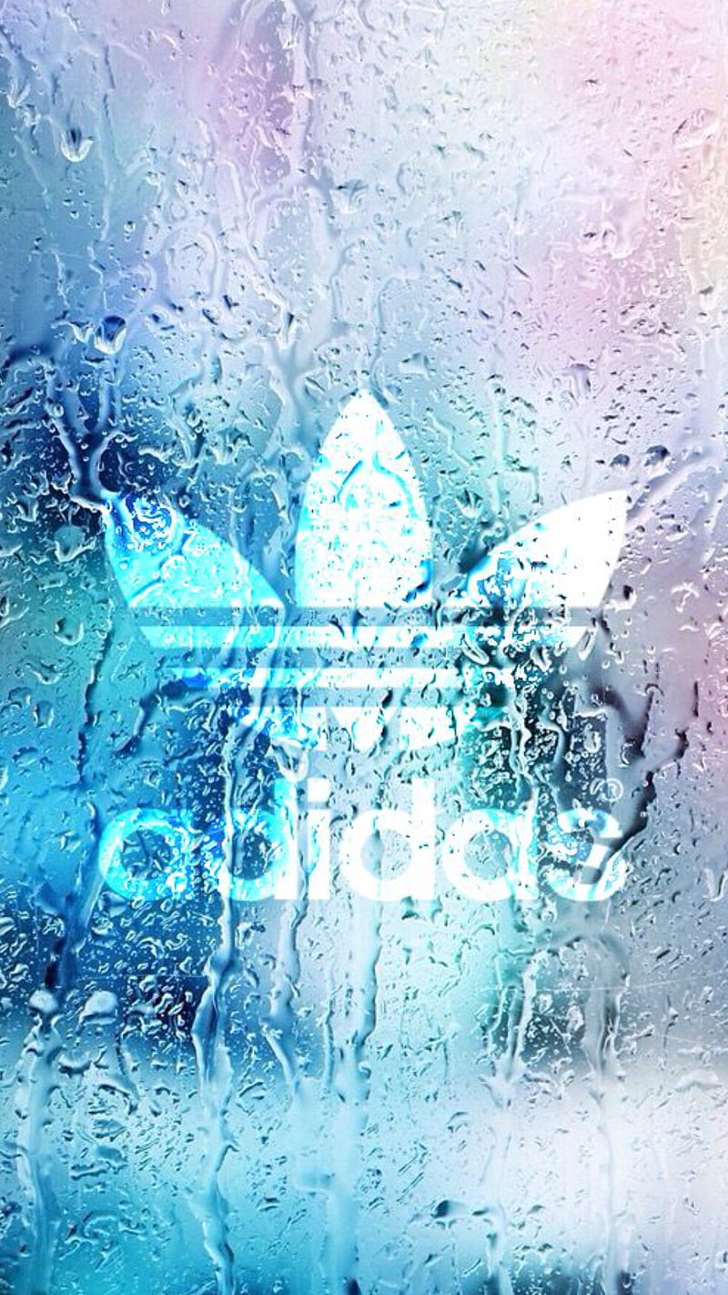 Adidas, brand, drip, drops, logo, water, water drops, HD phone wallpaper