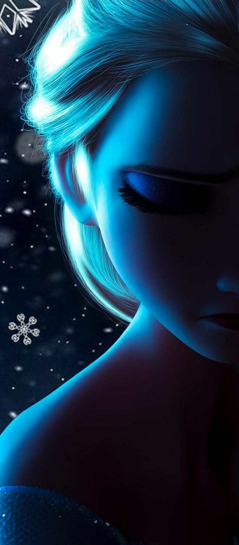 Elsa frozen, ana, blue, fantasy, olaf, HD phone wallpaper