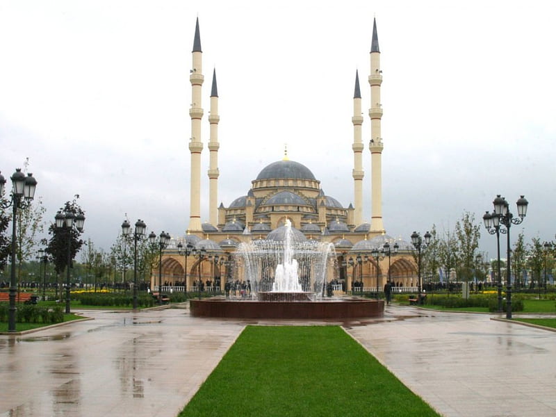 Chechnya Grozny a mosque, grozny, chechnya, a, mosque, HD wallpaper