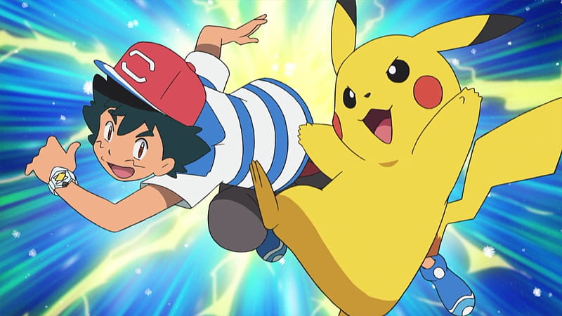 Magnificent Matthew Twitterren: Ash Ketchum: It's hard to believe the beginning of the PokÃ©mon Sun and Moon anime was 5 years ago, Pikachu! Pikachu: You bet Ash, we've had many adventures and, Ash and Pikachu Alola, HD wallpaper