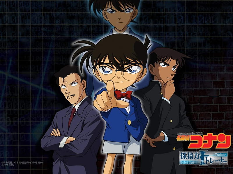 Detective Conan, Shinichi Kudo, Mouri Kogoro, Conan Edogawa, Hattori Heiji, HD wallpaper