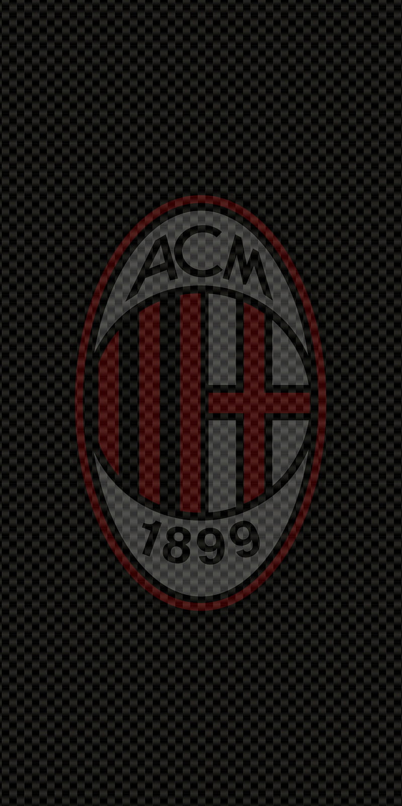 AC Milan, ac, carbon, emblem, fiber, logo, milan, HD phone wallpaper