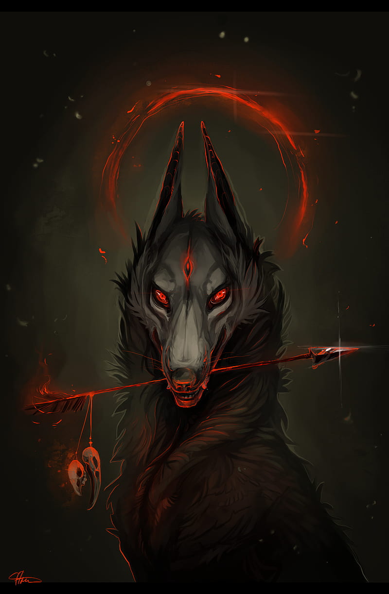 good and evil art wolf