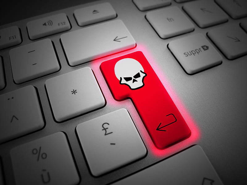 Enter Key Skull Hacking , enter, skull, hacker, hacking, computer, HD wallpaper