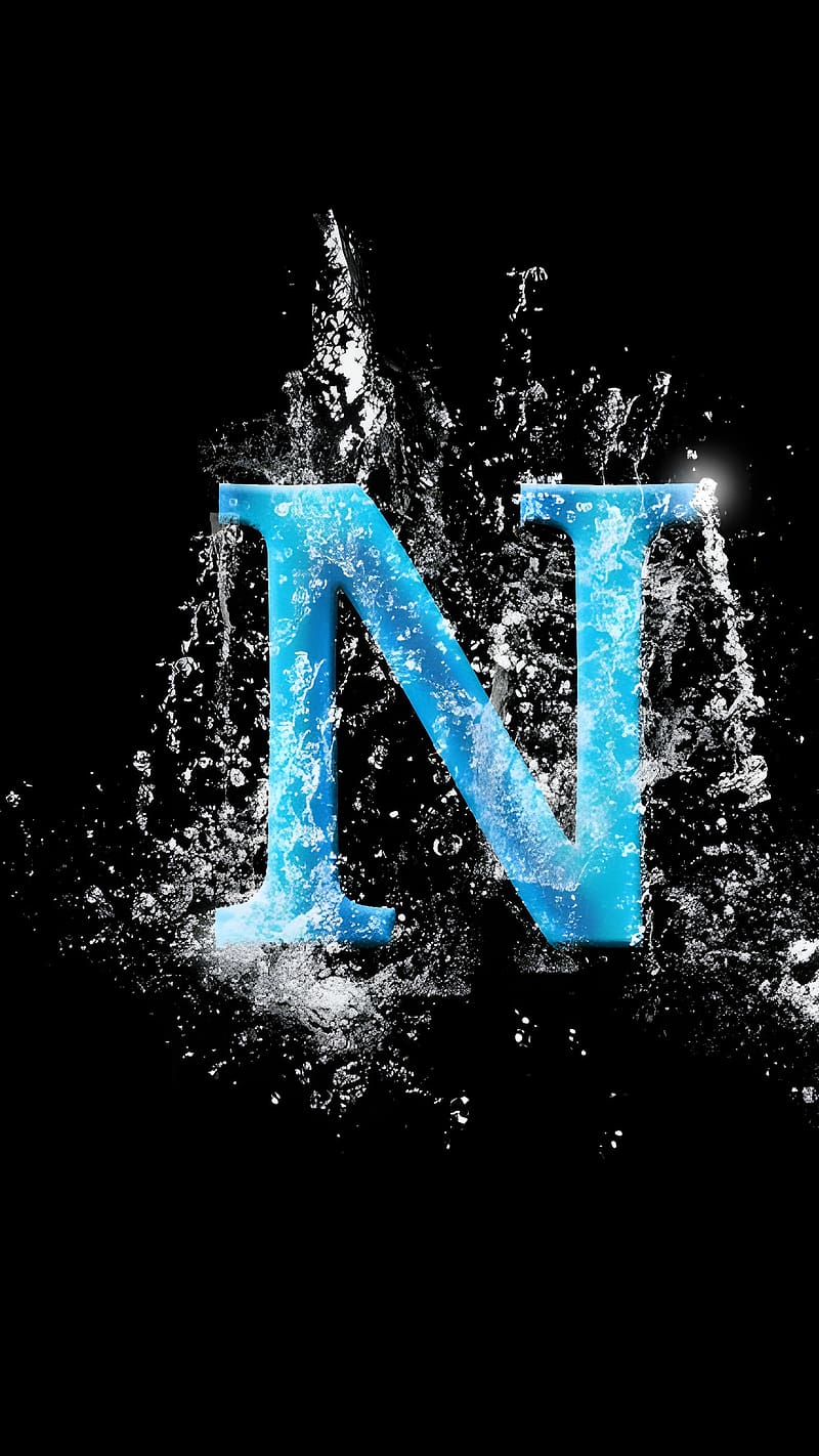 N Naam Ke, n name wale, water splash n, letter n, HD phone wallpaper