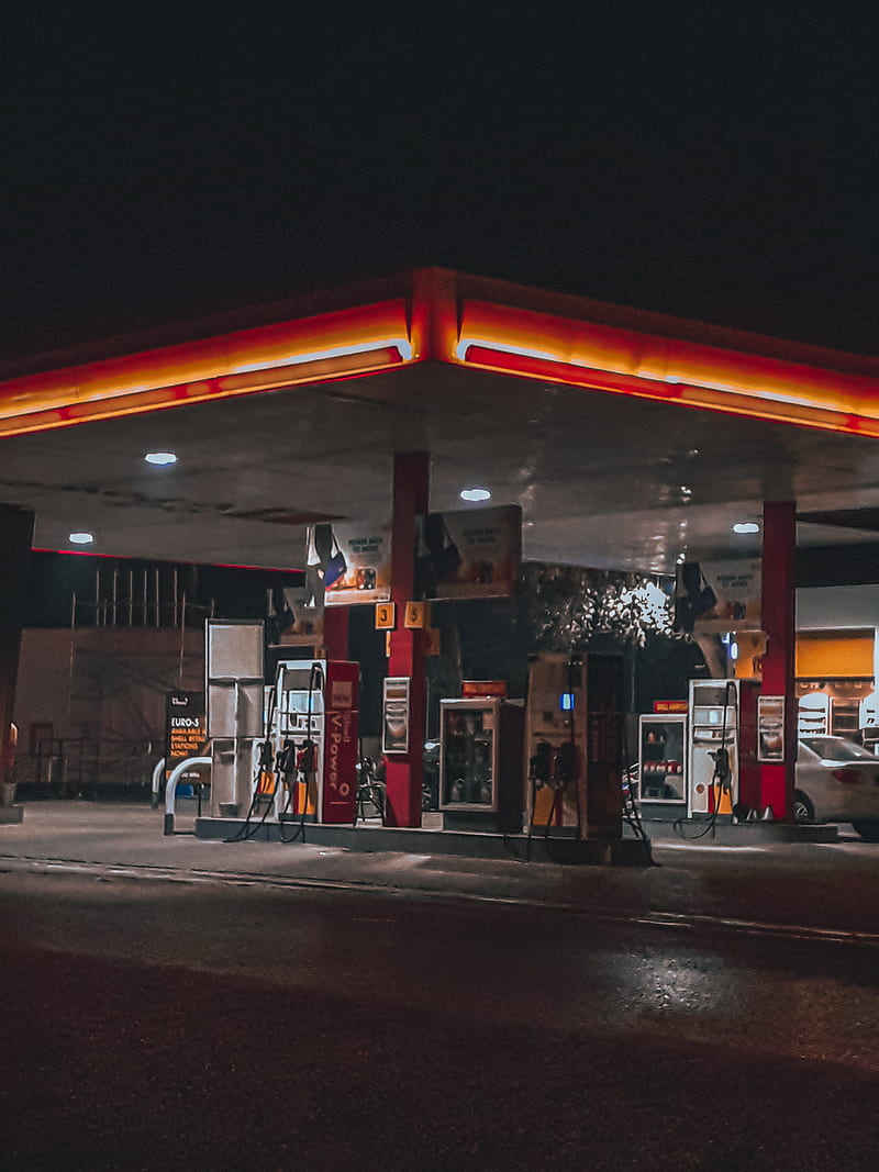 Neon Gas Station 1920x1080  rwallpaper