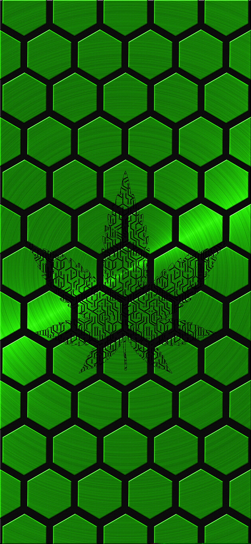 420 Poly wall, 3mcsnetwork, 420, green, hexagon, metal, poly, polygon, shiny, x3mcx, HD phone wallpaper