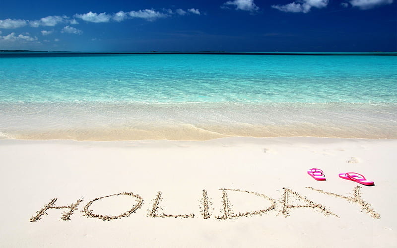 vacation, holiday, beach, sand, tropical islands, HD wallpaper