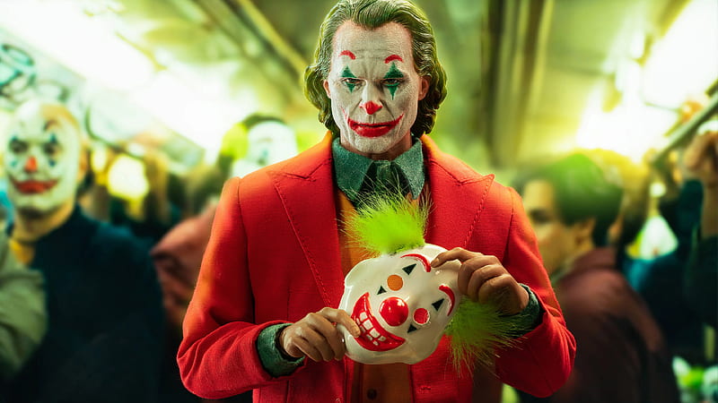 Joker With Clown Mask Joker, HD wallpaper