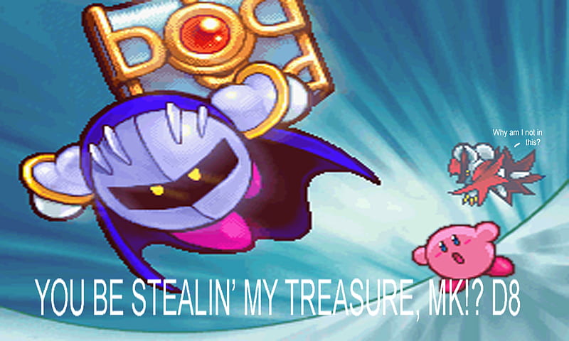 Meta Knight ZEH STEALER, treasure, kirby, meta knight, steal, HD wallpaper