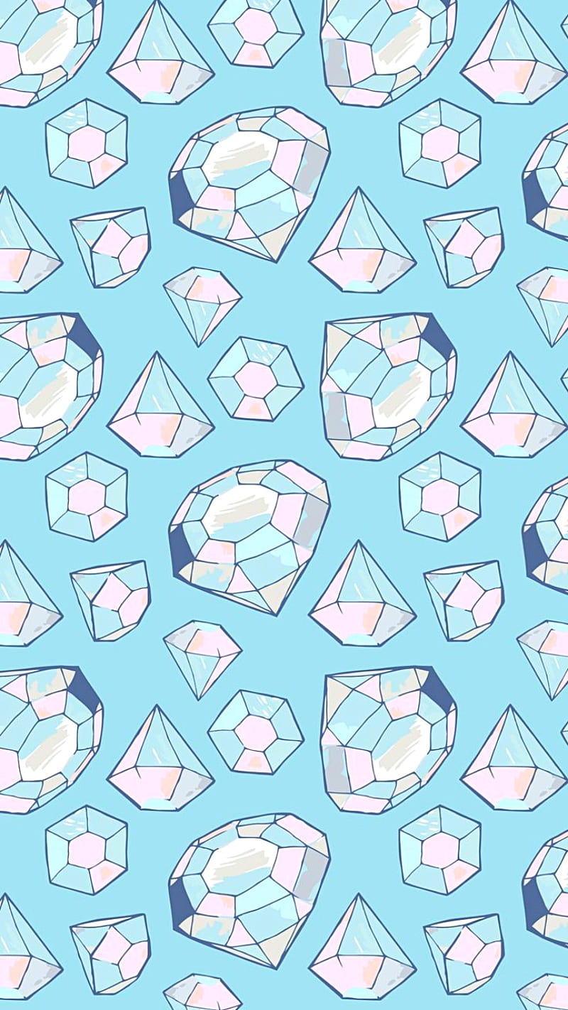 Diamante, blue, diamond, background, joyarose, HD phone wallpaper