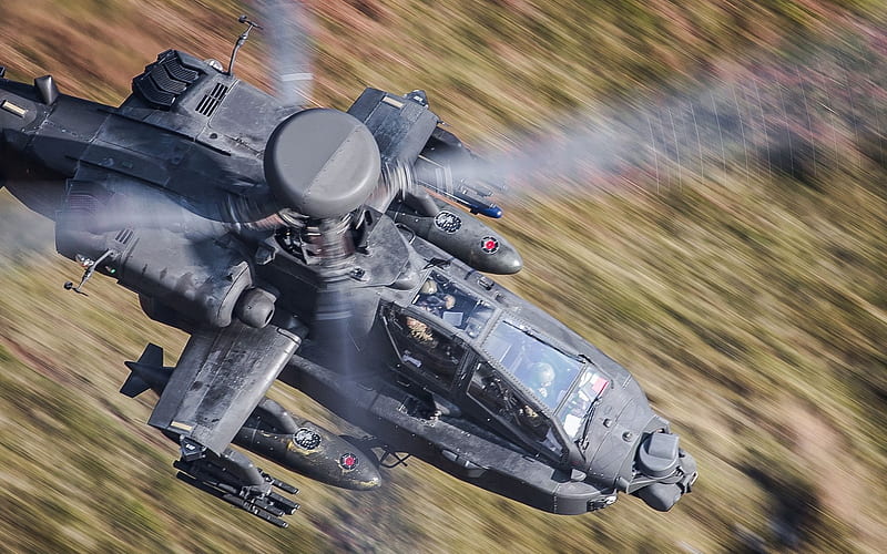 attack helicopter, apache, ah-64, HD wallpaper