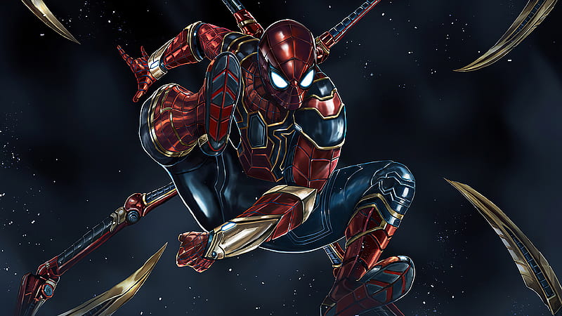 Download Iron Spiderman 1366x768 Wallpaper | Wallpapers.com