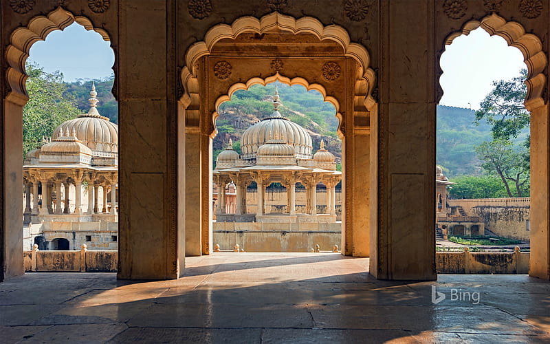Gaitore Cenotaphs Jaipur Rajasthan 2020 Bing, HD wallpaper