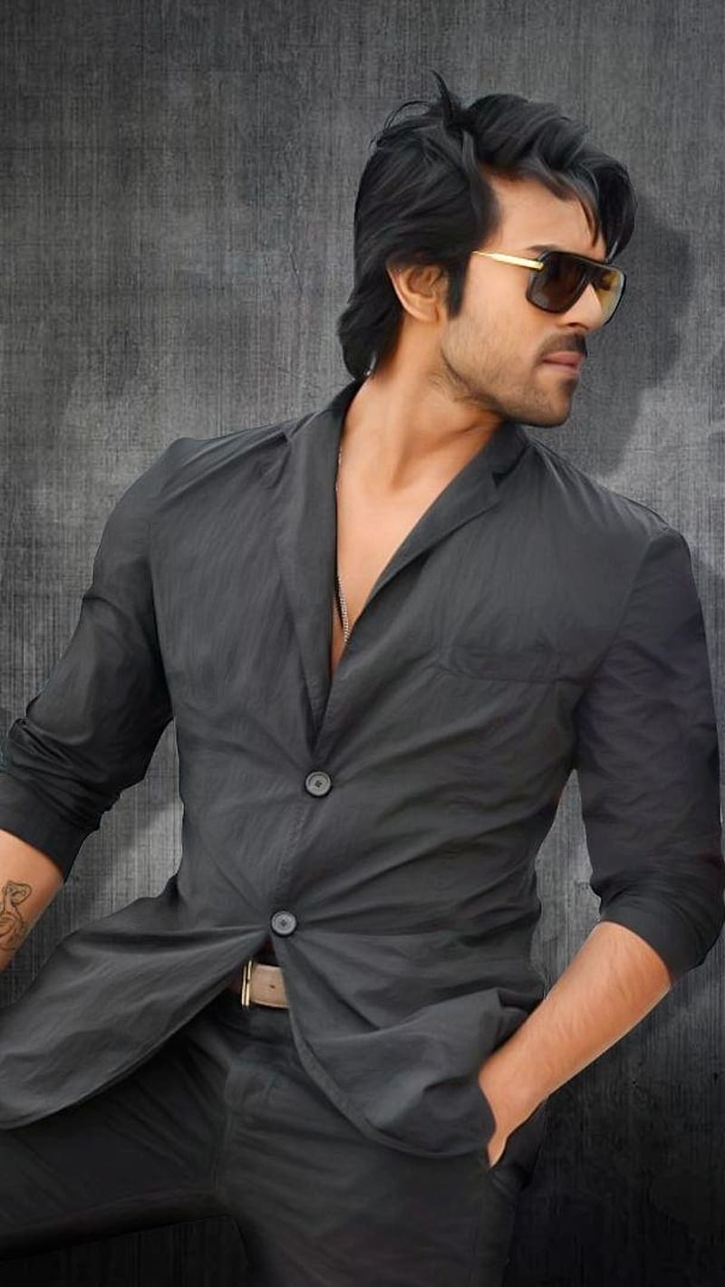 Ram Charan Ke, Black Background, actor, south indian, HD phone wallpaper