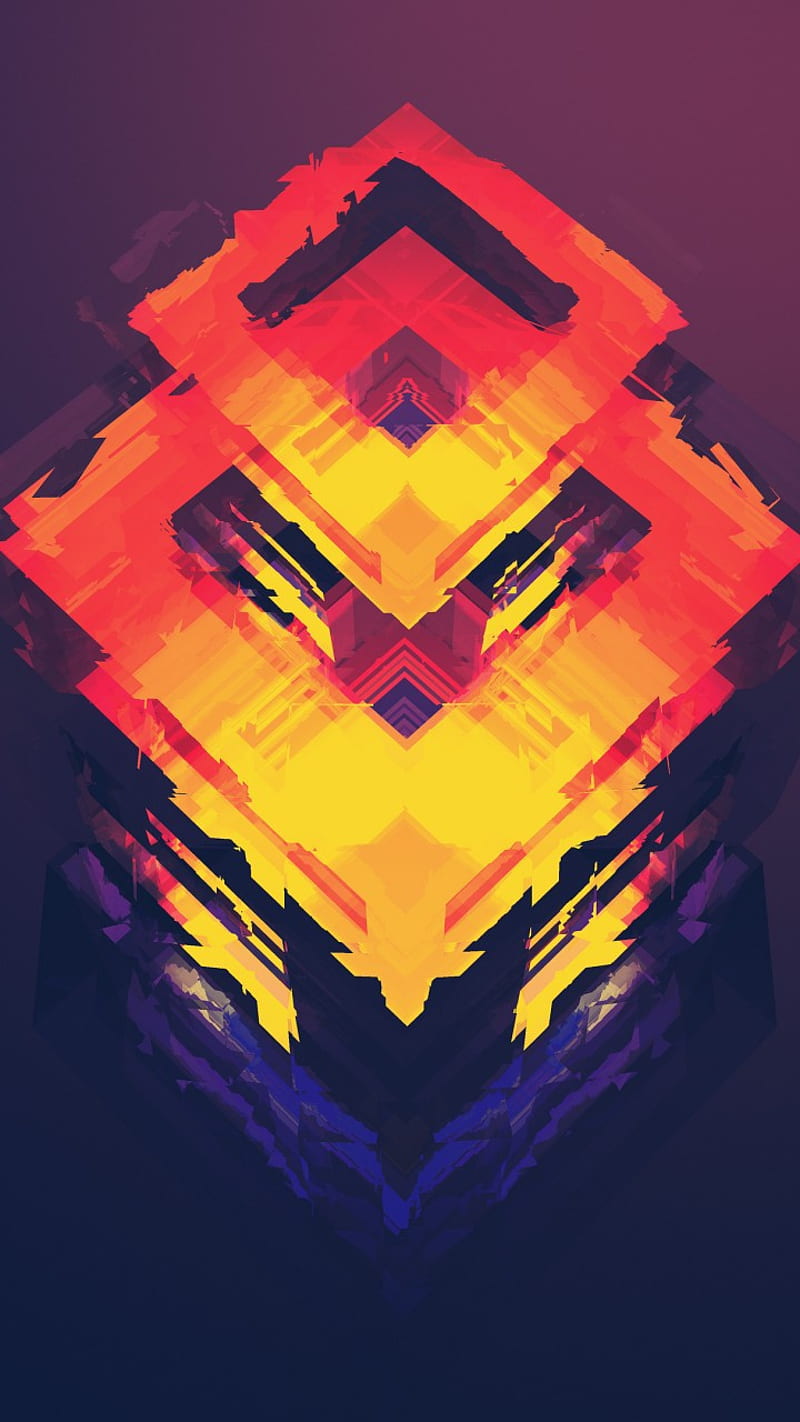 ABSTRACT, background, fire, triangles, desenho, white, facets, HD phone wallpaper