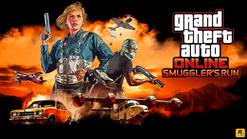 Smugglers Run DLC Grand Theft Auto V, gta-5, games, logo, xbox-games, ps-games, pc-games, HD wallpaper